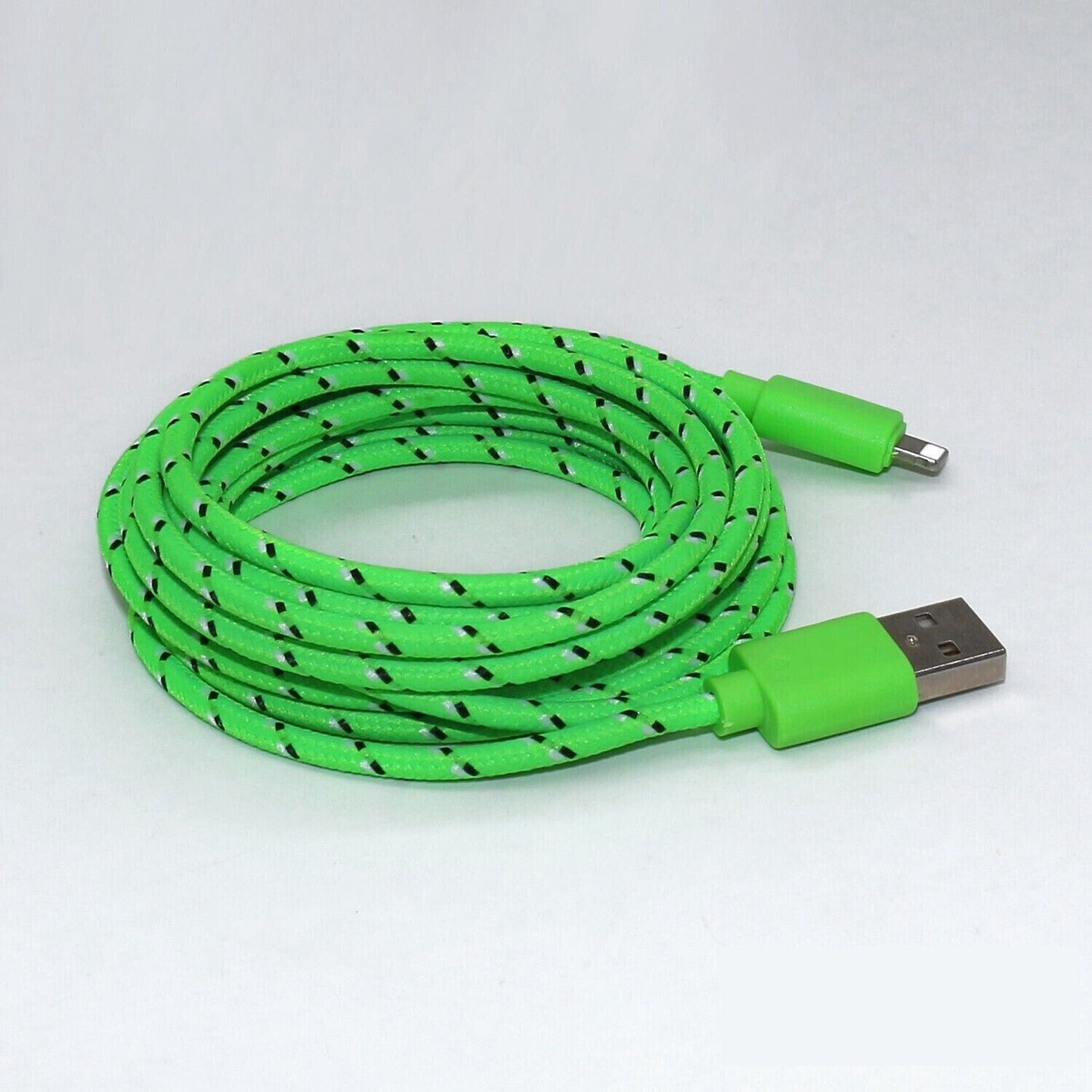 Charging Data Cable 5 Pack 3/6/10ft Charger Nylon Braided For Apple
