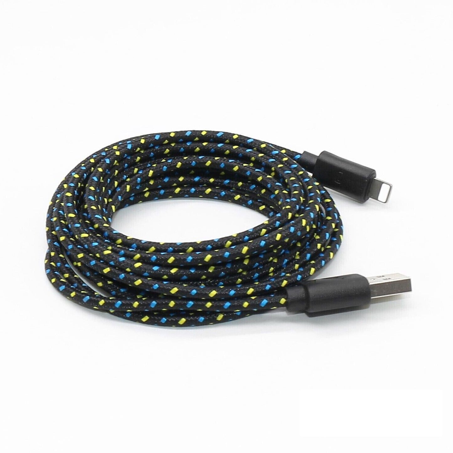 Charging Data Cable 5 Pack 3/6/10ft Charger Nylon Braided For Apple