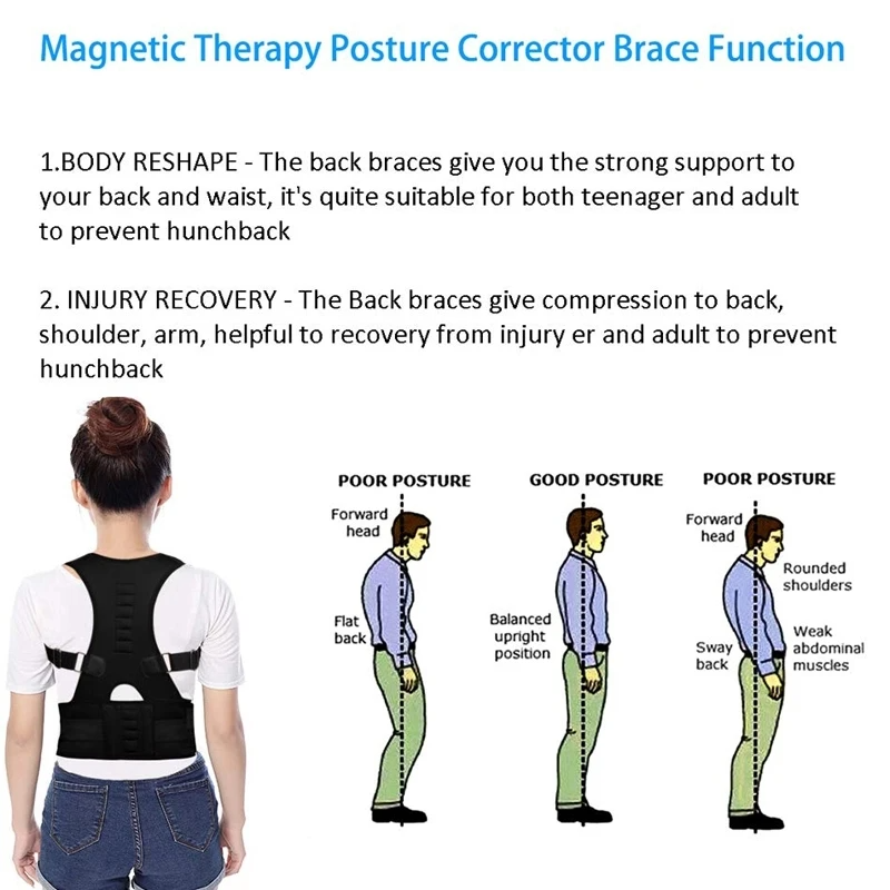 Adjustable Posture Corrector & Lower Back Support Belt with Shoulder Brace